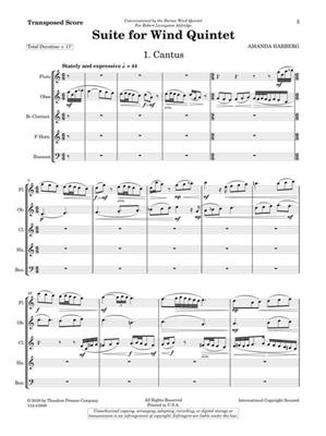 Amanda Harberg: Suite for Wind Quintet: Bläserensemble