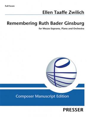 Ellen Taaffe Zwilich: Remembering Ruth Bader Ginsburg: Orchester mit Gesang