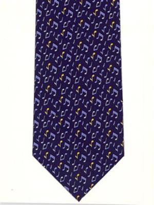 Navy Tie Tiny Notes