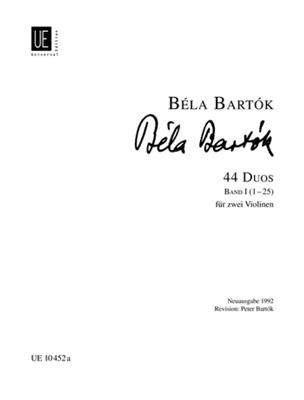 Béla Bartók: 44 Duets For Two Violins - Volume 1: Violin Duett