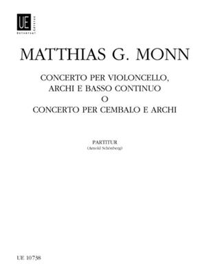 Georg Matthias Monn: Concerto: (Arr. Arnold Schönberg): Streichorchester mit Solo
