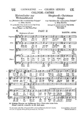 Béla Bartók: Hirtenlieder zur Weihnachtszeit 2: Gemischter Chor mit Begleitung