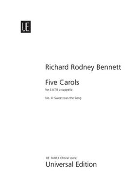 Richard Rodney Bennett: Sweet was the song: Gemischter Chor mit Begleitung