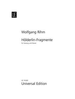 Wolfgang Rihm: Hölderlin-Fragmente: Gesang mit Klavier