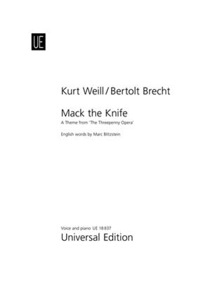 Kurt Weill: Mack the Knife: Gesang mit Klavier