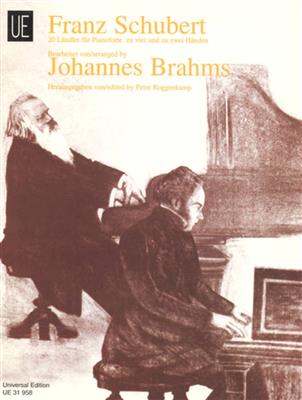 Franz Schubert: 20 Ländler für Pianoforte: (Arr. Johannes Brahms): Klavier vierhändig