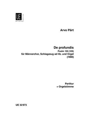 Arvo Pärt: De profundis: Männerchor mit Klavier/Orgel