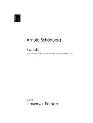 Arnold Schönberg: Sonate nach dem Bläserquintett op. 26: (Arr. Felix Greissle): Klarinette mit Begleitung