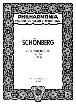 Arnold Schönberg: Concerto Per Vn Op. 36: Orchester
