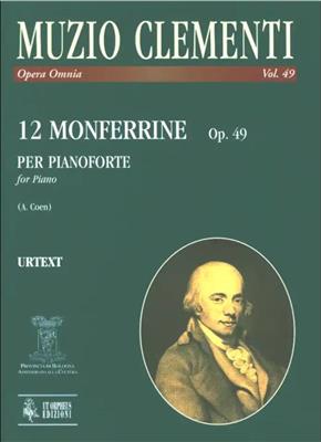 Muzio Clementi: 12 Monferrine Op. 49 per Pianoforte: Klavier Solo