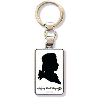 Keyring Mozart Silhouette