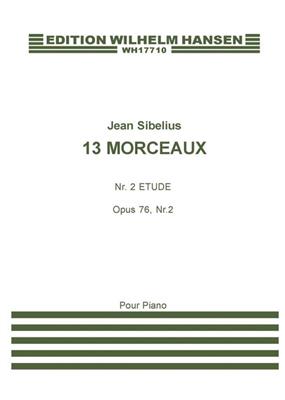 Jean Sibelius: 13 Morceaux Op.76 No.2 Etude Staccato : Klavier Solo