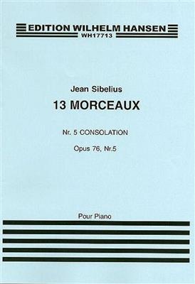 Jean Sibelius: 13 Morceaux Op.76 No.5 'Consolation': Klavier Solo