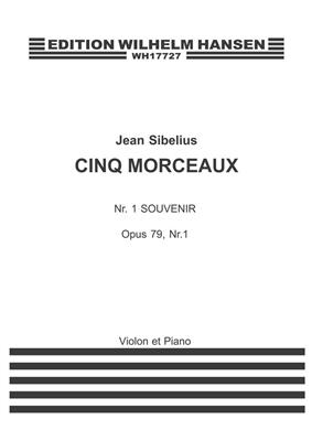 Jean Sibelius: 6 Pieces Nr. 1 Souvenir Op. 79: Violine mit Begleitung