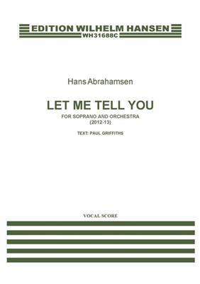 Hans Abrahamsen: Let Me Tell You: Gesang mit Klavier
