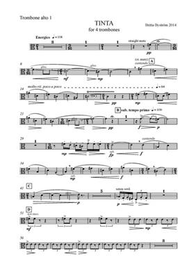 Britta Byström: Tinta - For Four Trombones: Posaune Ensemble
