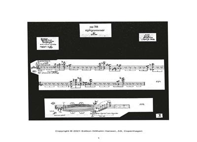 Axel Borup-Jørgensen: Epigrammer, Op. 87: Klavier Solo