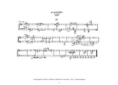 Axel Borup-Jørgensen: 7 Praeludier Op. 30:A: Klavier Solo