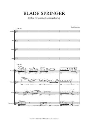 Bent Sørensen: Blade Springer (full score): Gemischter Chor mit Ensemble
