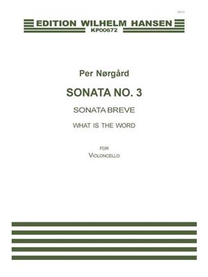 Per Nørgård: Sonata No.3: Cello Solo