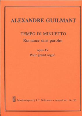 Alexandre Guilmant: Tempo Di Minuetto Romance Sans Paroles Opus 45: Orgel