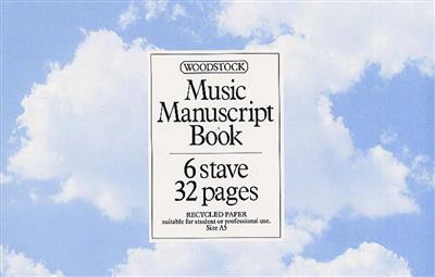 Music Manuscript Book: 6 Stave 32 Pages
