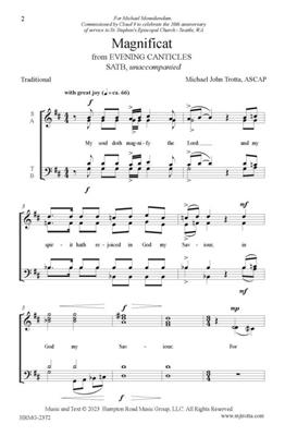 Michael John Trotta: Magnificat: Gemischter Chor mit Begleitung