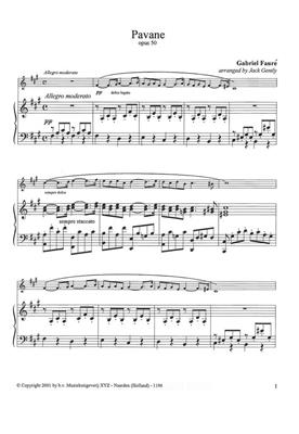 Gabriel Fauré: Pavane: Flöte mit Begleitung