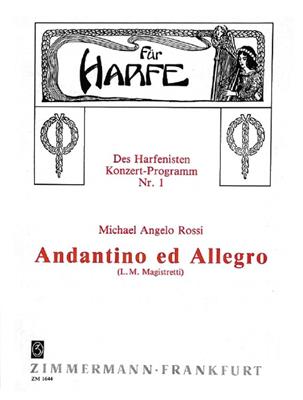Michelangelo Rossi: Andantino und Allegro: (Arr. Luigi Magistretti): Harfe Solo