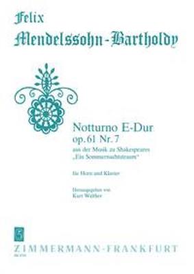 Felix Mendelssohn Bartholdy: Notturno In E Op.61 No.7: Horn mit Begleitung
