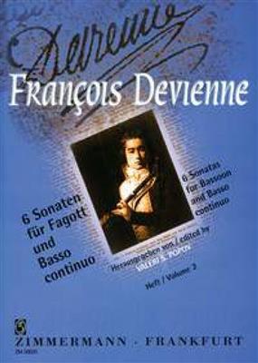 François Devienne: 6 Sonaten Heft 2: Fagott mit Begleitung
