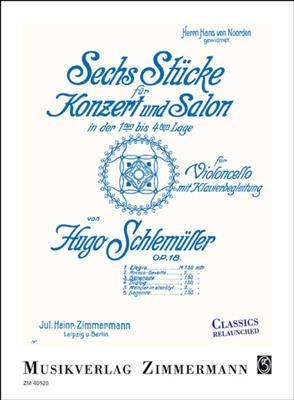 Hugo Schlemueller: Serenade op. 18 Nr. 3: Cello mit Begleitung