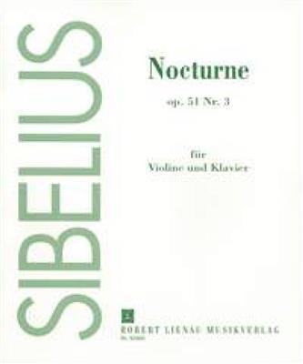 Jean Sibelius: Nocturne op. 51/3: (Arr. Michael Press): Violine mit Begleitung