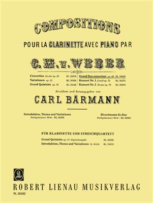 Carl Maria von Weber: Grand Duo Concertante Op. 48: Klarinette mit Begleitung