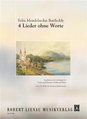 Felix Mendelssohn Bartholdy: 4 Lieder ohne Worte für Viola und Klavier: Viola mit Begleitung