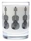 Clear Glass Tumbler: Violin