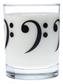 Clear Glass Tumbler: Bass Clef