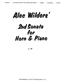 Alec Wilder: Sonata No. 2 for Horn and Piano: Horn mit Begleitung