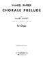 Samuel Barber: Chorale Prelude On Silent Night: Orgel