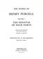 Henry Purcell: Purcell Society Volume 7: Streichensemble